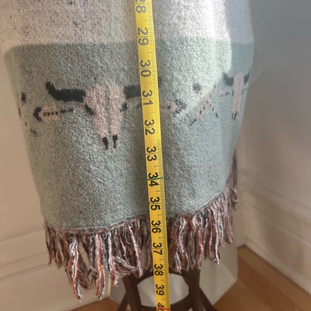 Zara Multicolor Fringed Sweater/Coat - Picture 5 of 8
